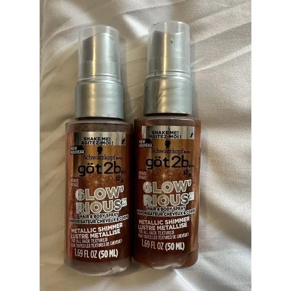 got2b GLOW'RIOUS Metallic Shimmer Hair Glitter & Body Glitter Duel Spray 5 Pk